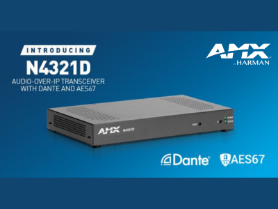 AMX Introduces SVSI N4321D Audio Transceivers with Dante and AES67